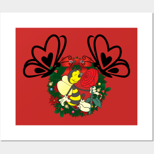 Butterfly and bee Christmas shirt Sunglasses Xmas Lights Boys Gift Posters and Art